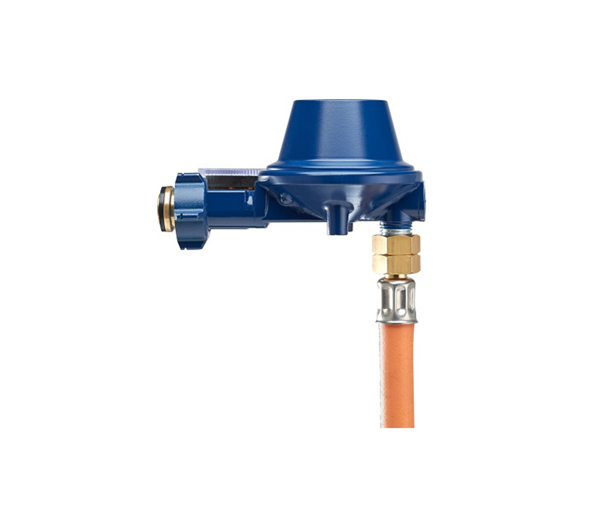 Aygaz Tekne Regülatörü - 90 Derece Dik Çıkışlı - Manometreli